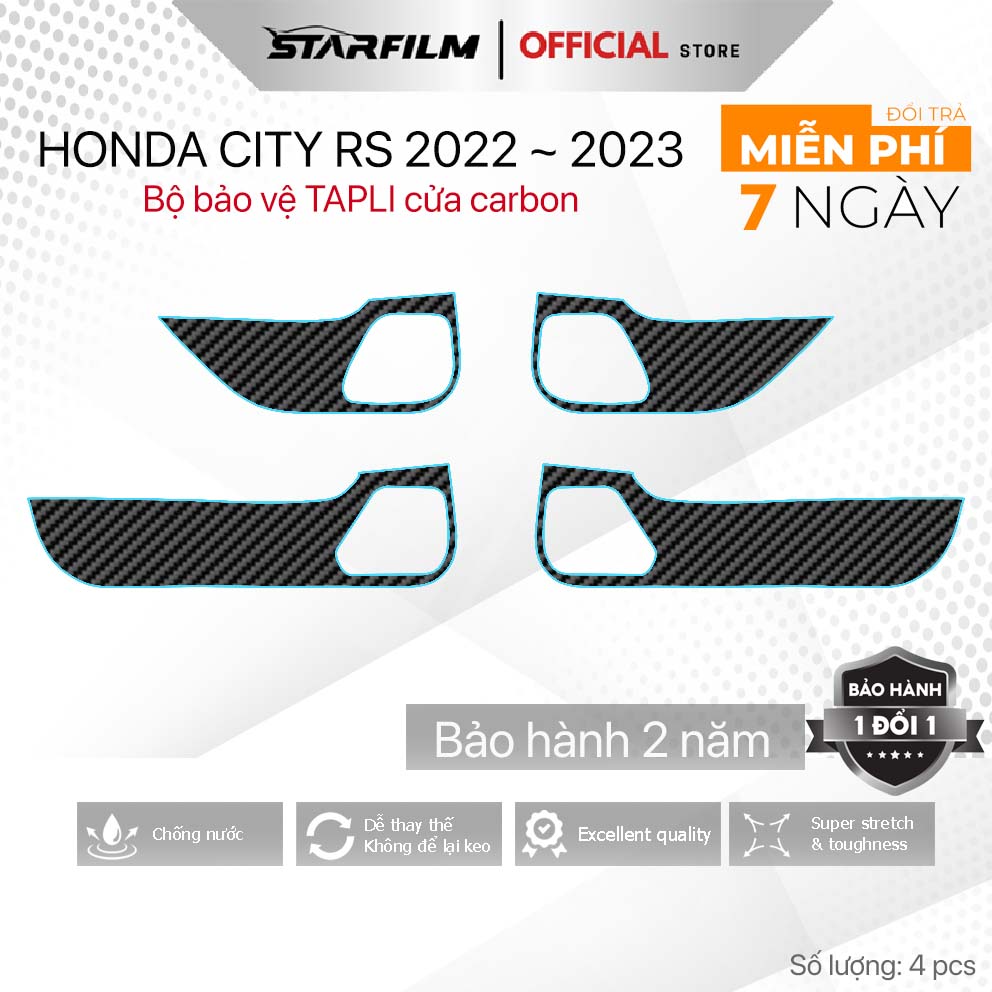Honda City RS Bộ bảo vệ chống xước Tapli cửa STARFILM